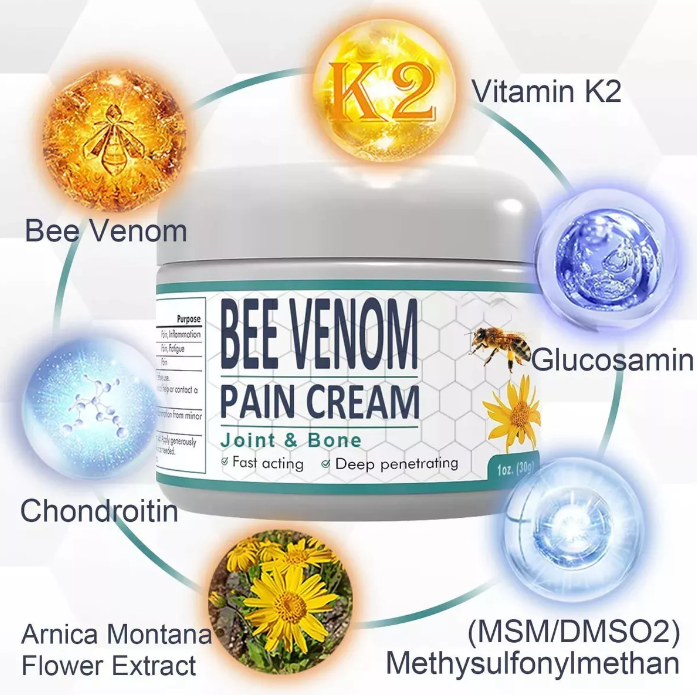 3 Unidades-Bee Venom Crema para el dolor articular