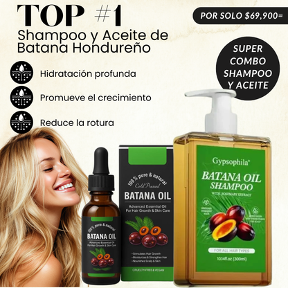 Combo Batana Original – Champú + Aceite Nutritivo Anticaída (300 ml + 30 ml)