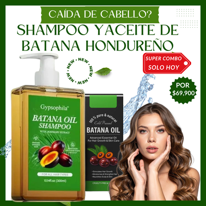 Combo Batana Original – Champú + Aceite Nutritivo Anticaída (300 ml + 30 ml)